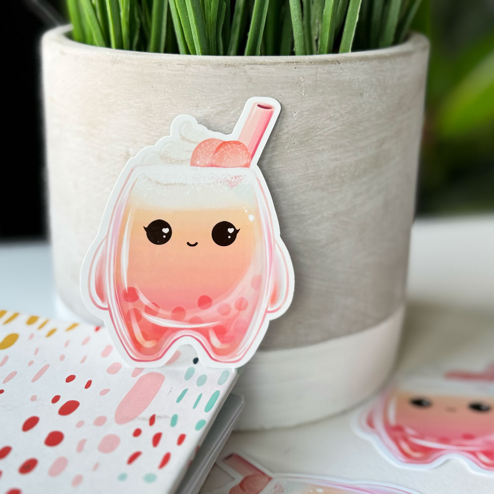 Cute Boba Milk Tea Stickers