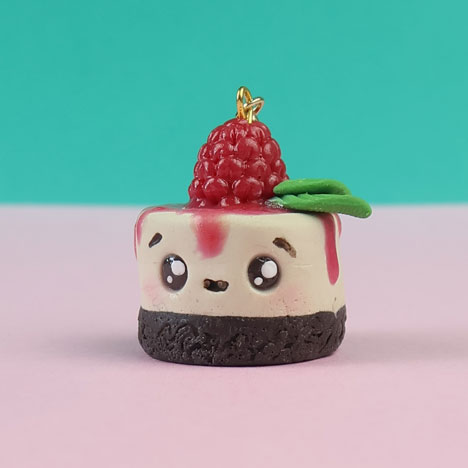 Raspberry Mini Cheesecake Charm - Image 3