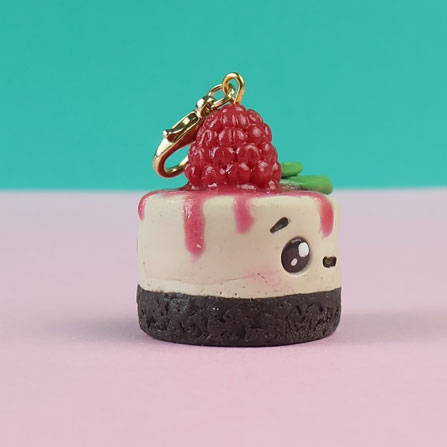 Raspberry Mini Cheesecake Charm - Image 4